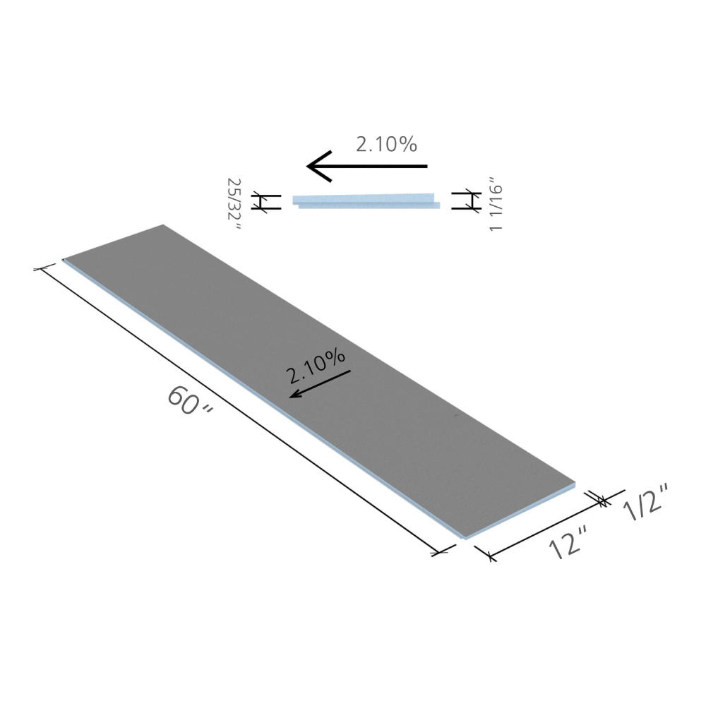 Product image for Lingo Shower Base Extention 12inX60in