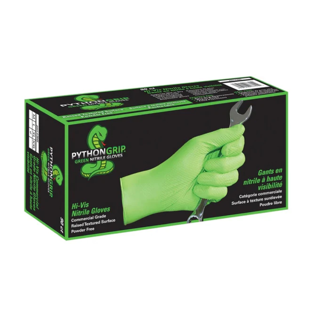 Product image for X-Large Python Grip Nitrile Gloves 90 count