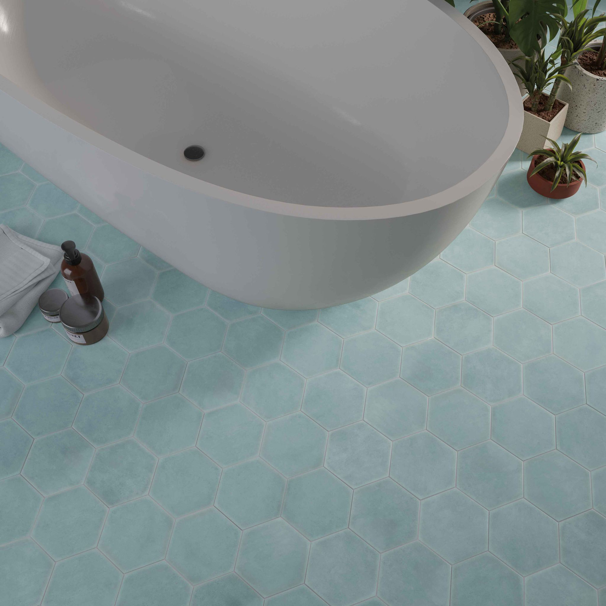 Floor 6in Hex - T-156816-FLR-PON-FT-DS6HEX-SMM