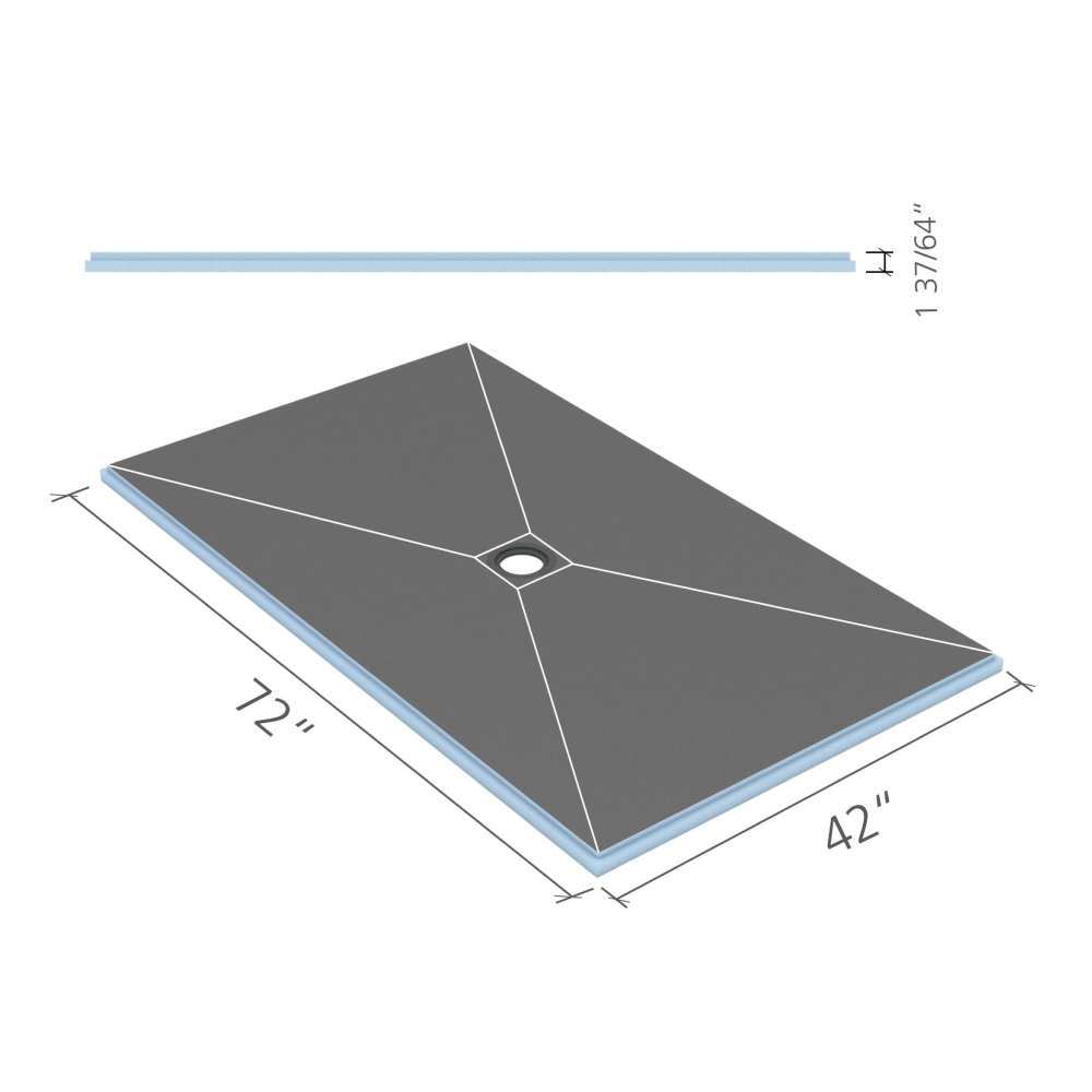 Product image for 4FTX6FT Fundo Shower Pan Primo Click Seal