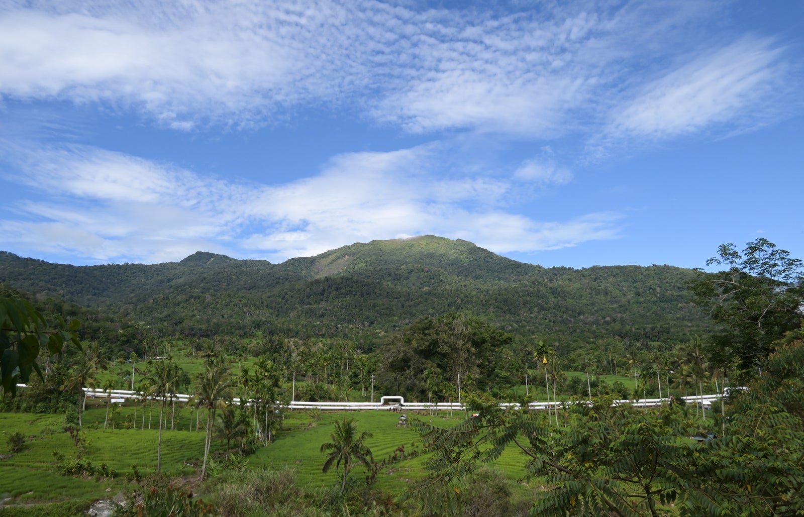 Geothermal energy production at Sorik Marapi Volcano.