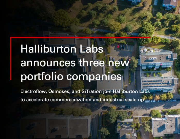 Aquafortus and Sunchem join Halliburton Labs