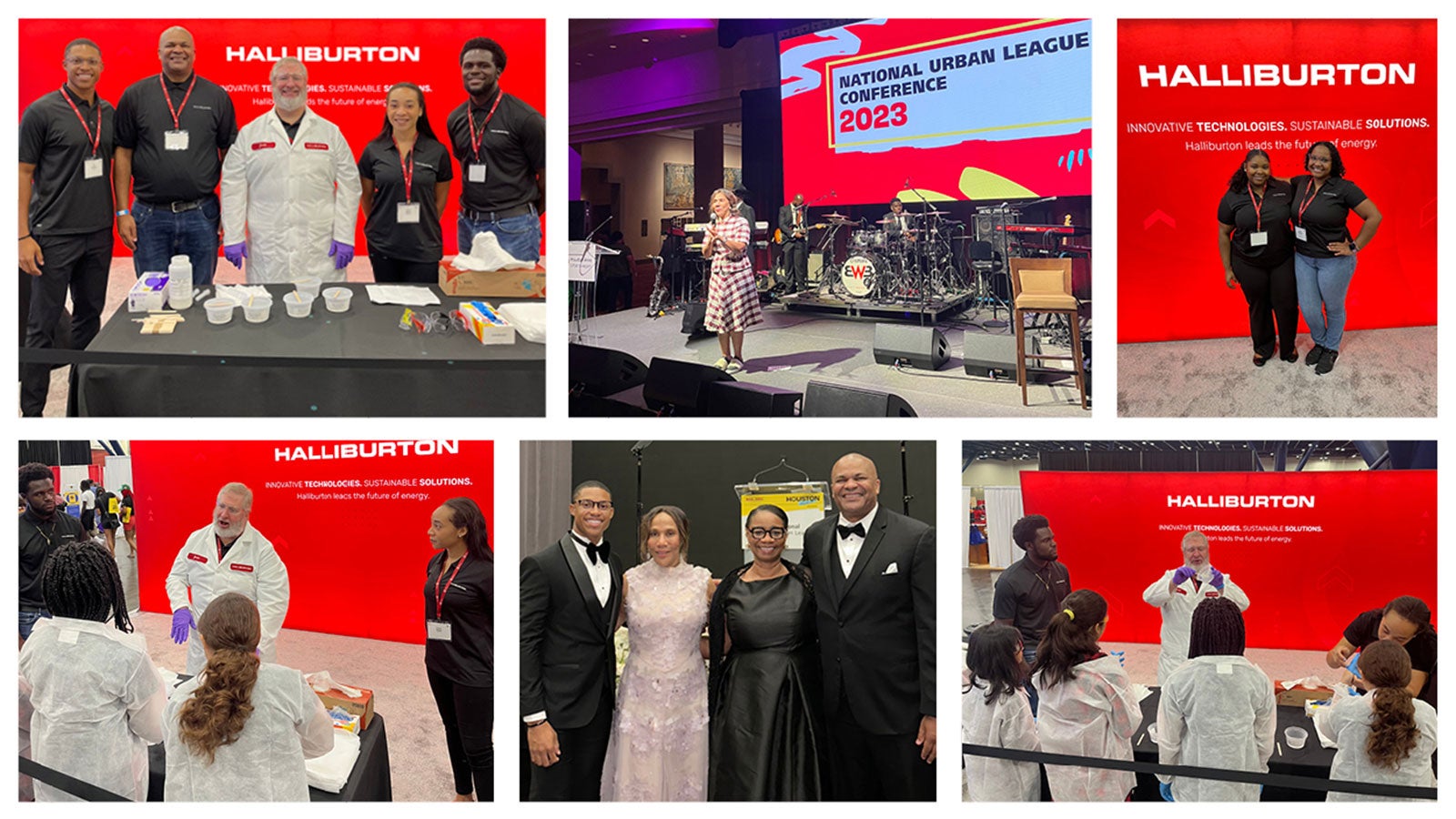 Collage of Halliburton volunteers at the National Urban League Conference