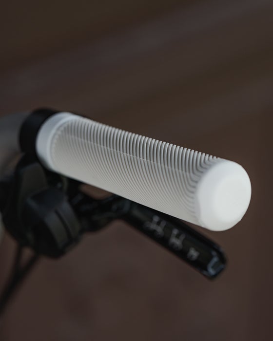 Brompton bike handle close up