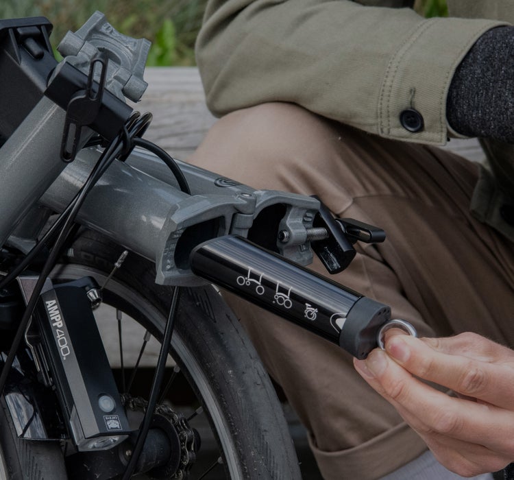 An image of a person using the Brompton toolkit
