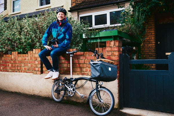 Jack and his dog on a Brompton