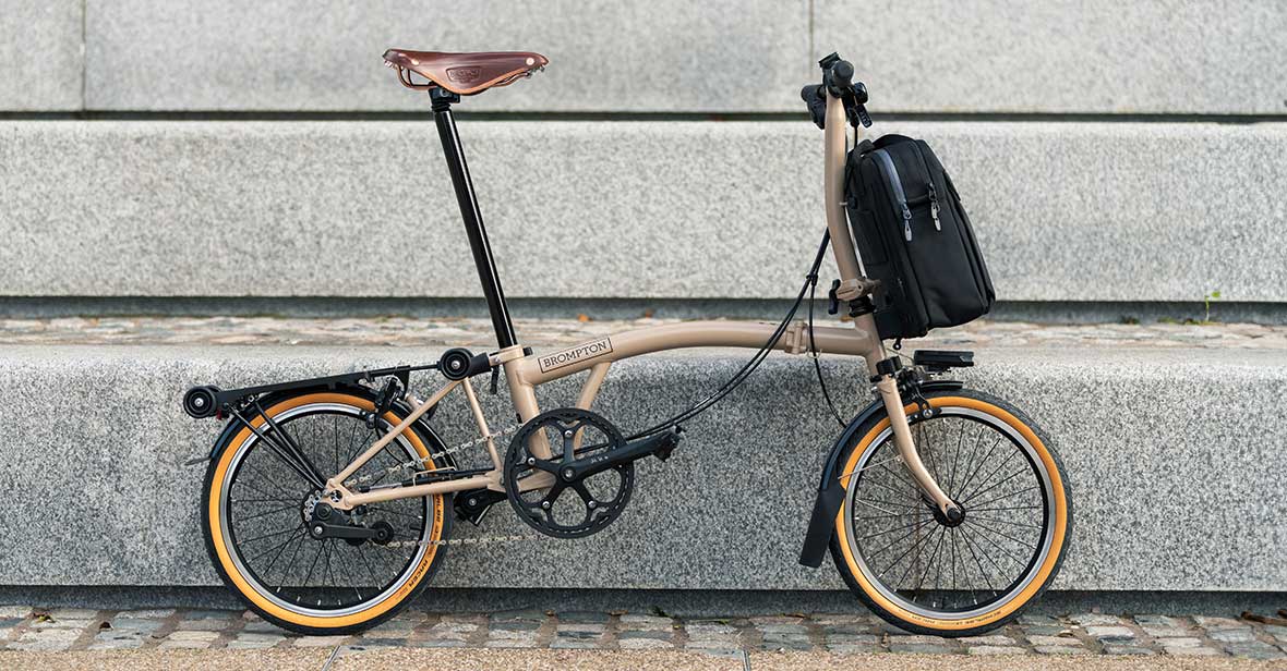 Man on brompton bike