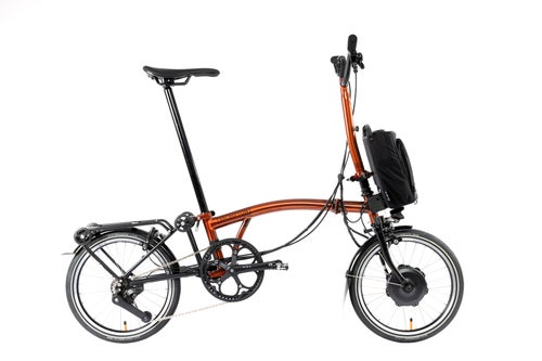 brompton Electric P Line Explore with Roller Frame studio shot