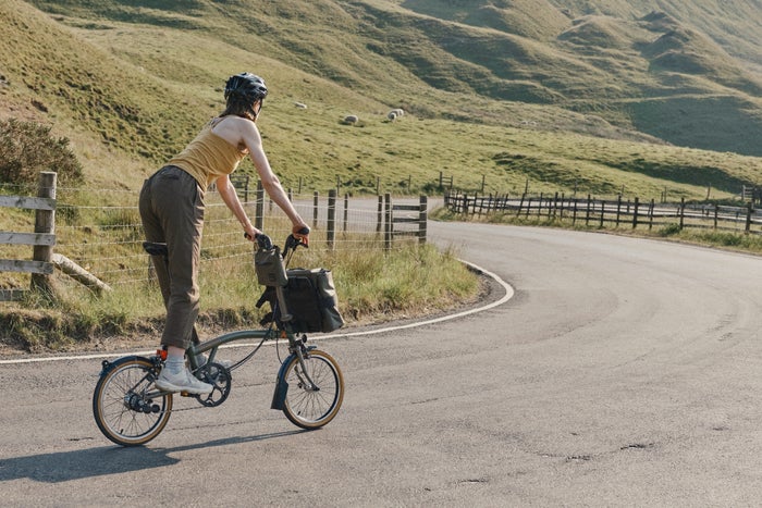 an image of the Beyond Brompton bike in the English countryside