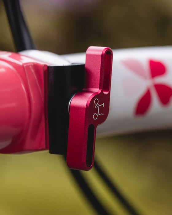 Close up of Brompton bike touchpoint