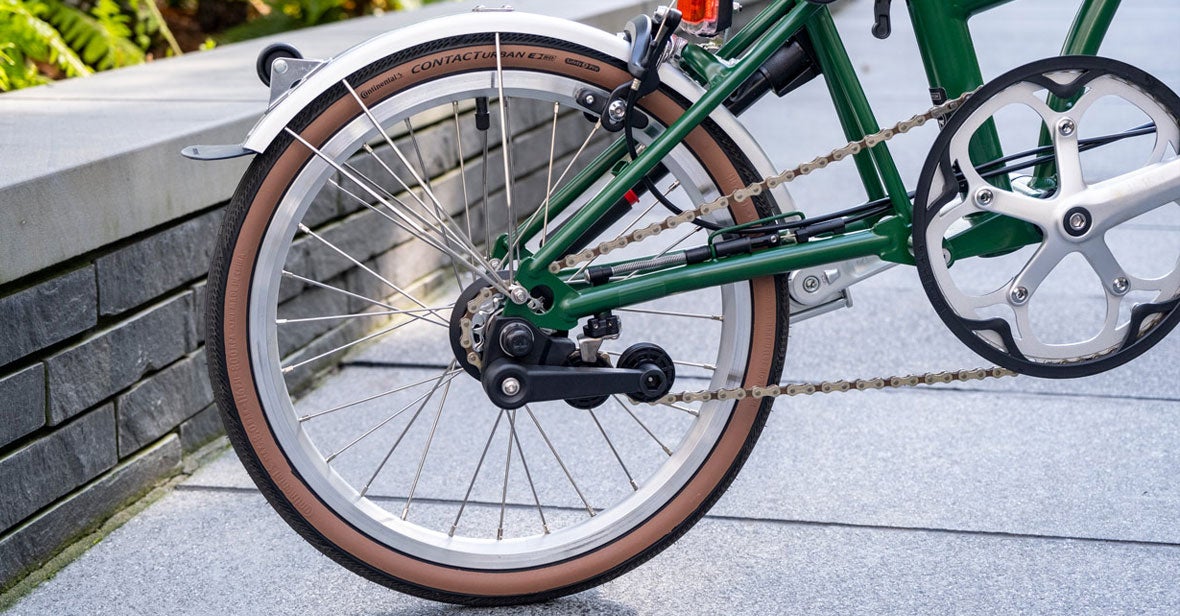 Brompton fiets achterwiel