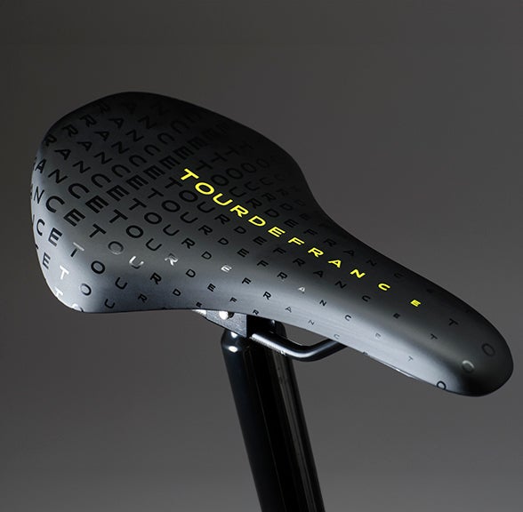 Saddle with Tour de France print