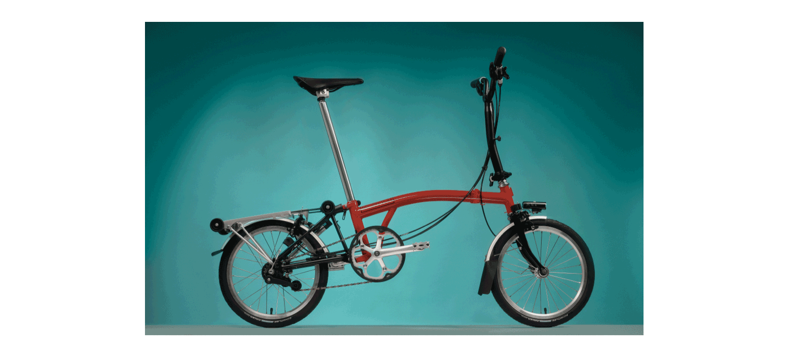 Moving image of an early Brompton and the one millionth brompton bike