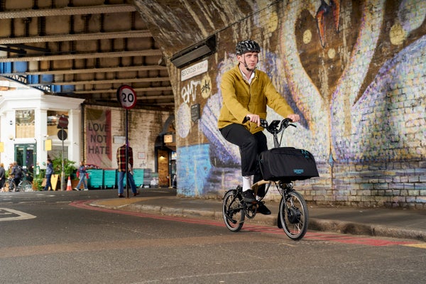 Brompton Electric C Line being ridden on road