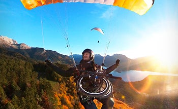 Paragliding with Brompton T Line