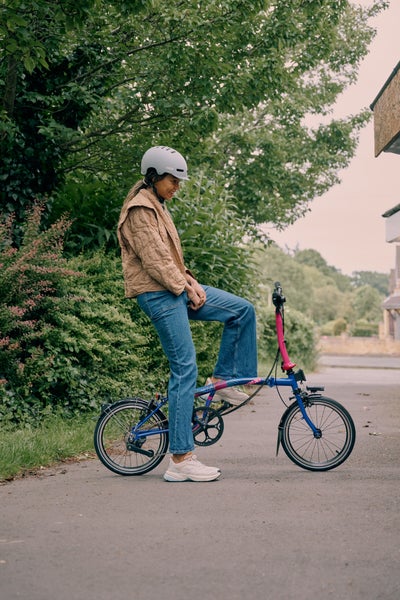 Morgan lake on a Brompton Paris Edition P Line bike