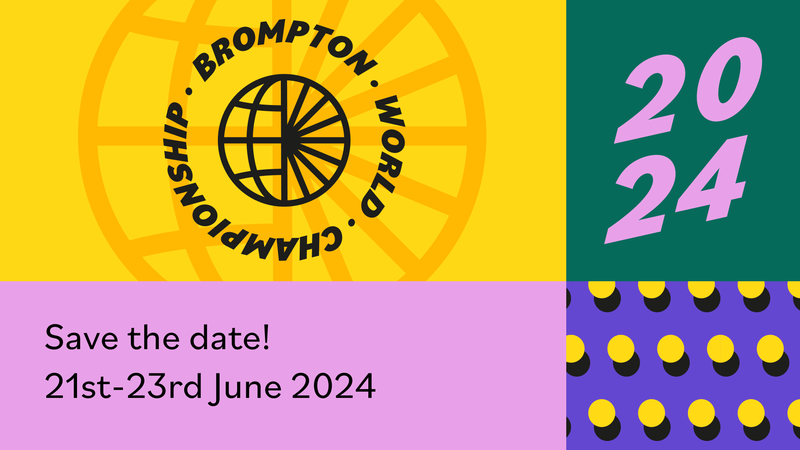 Logotipo de Brompton World Championship delante de Lion City