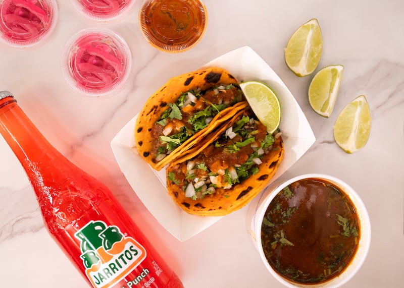 birria landia close up of tacos