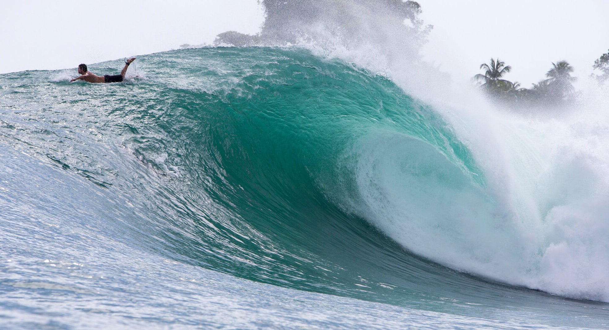 Catching waves in Panama.