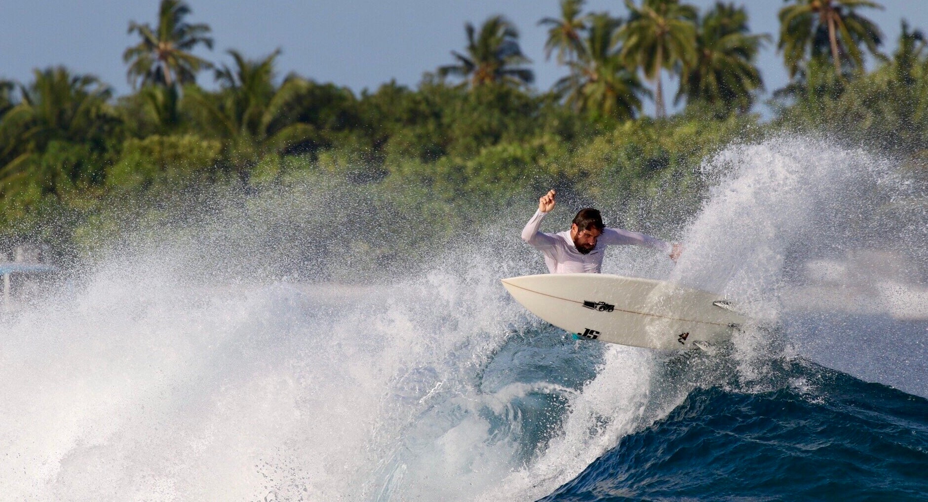 Surfing in Bocas del Toro, Panama.