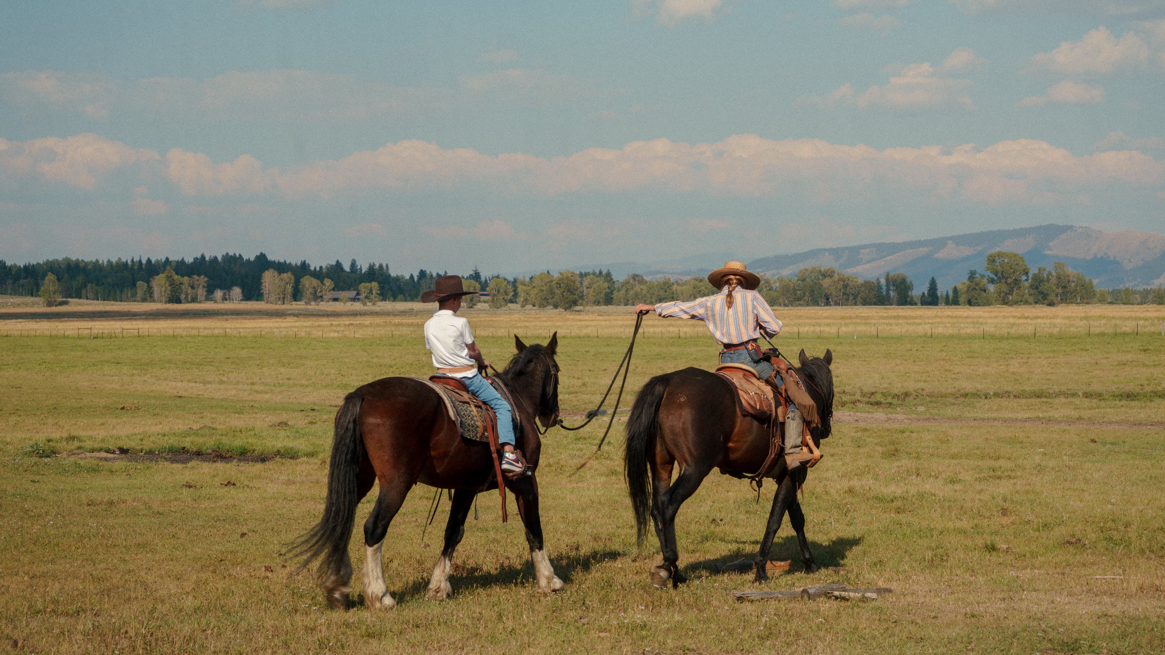 Horseback riding in the Tetons.