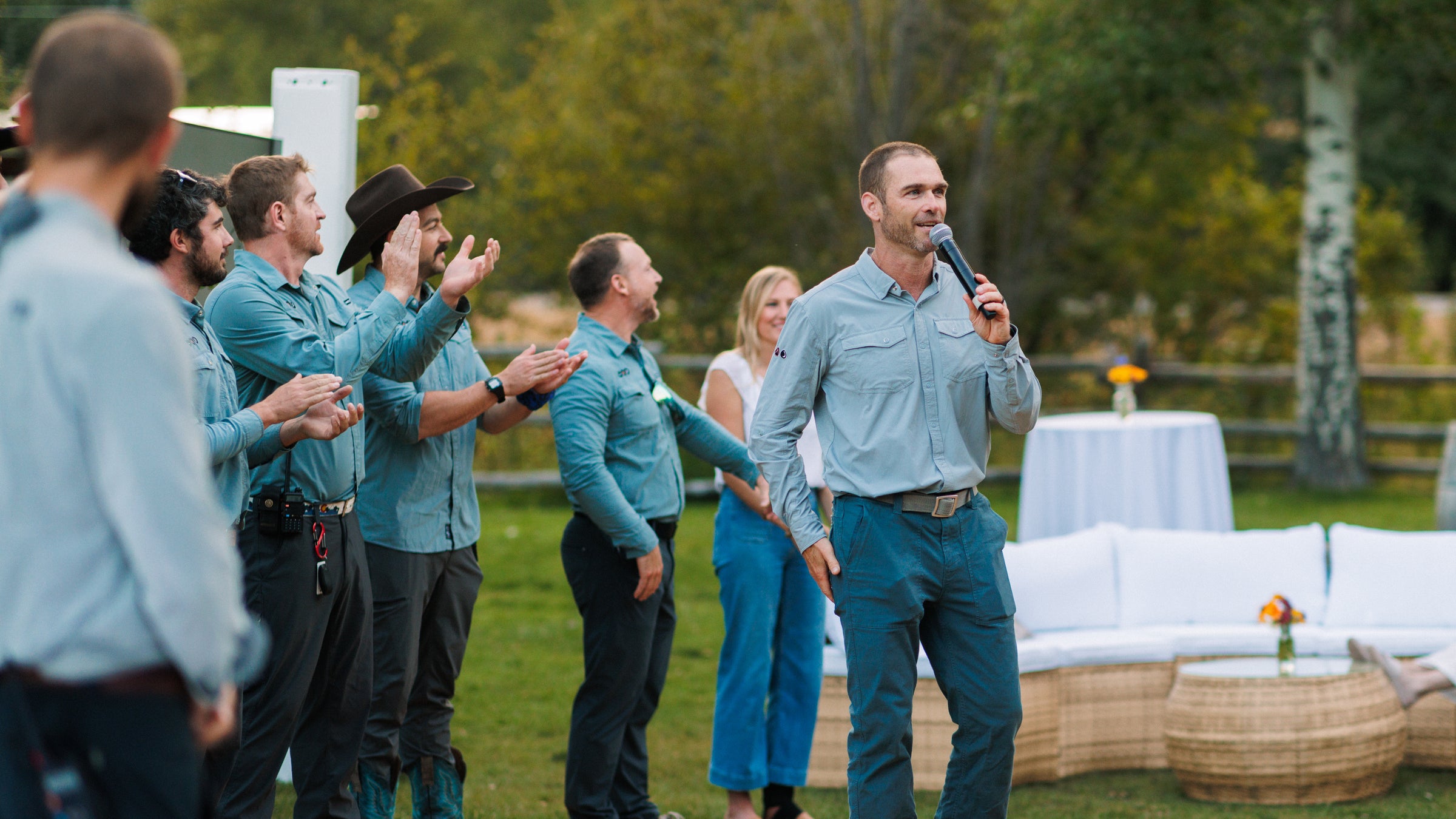 An EXP farewell to guests at Calico Restaurant.