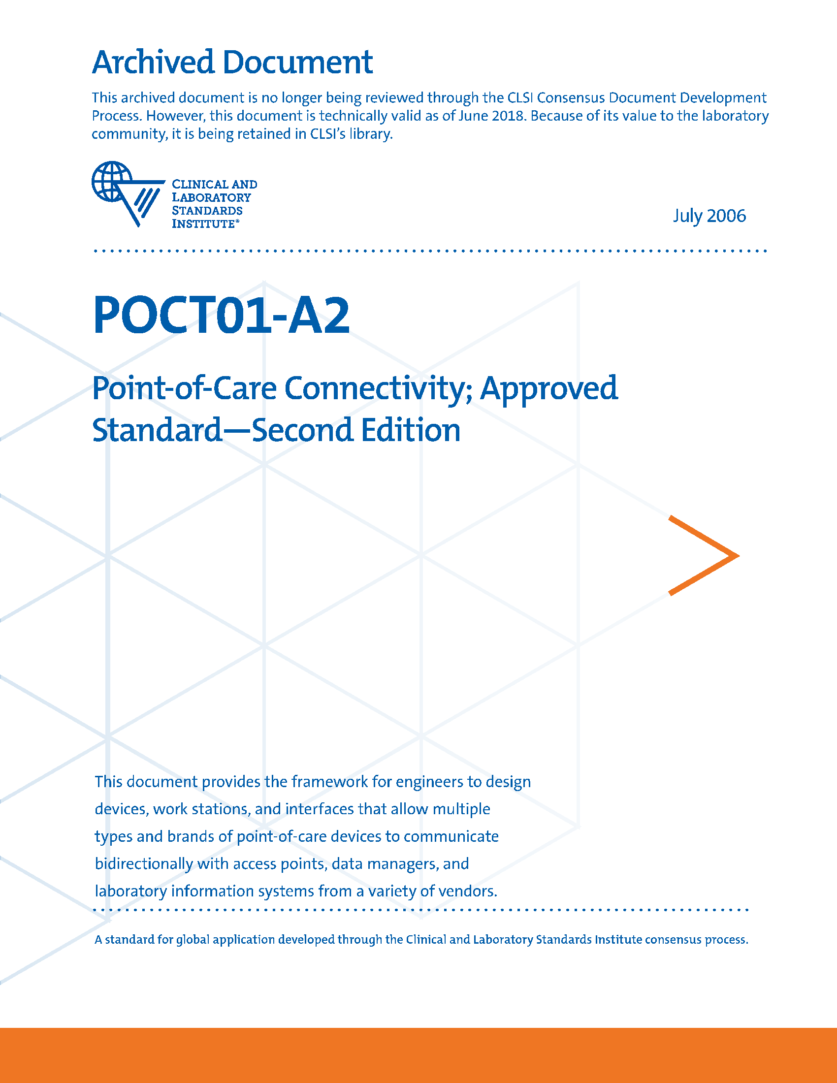POCT01 | Point-of-Care Connectivity