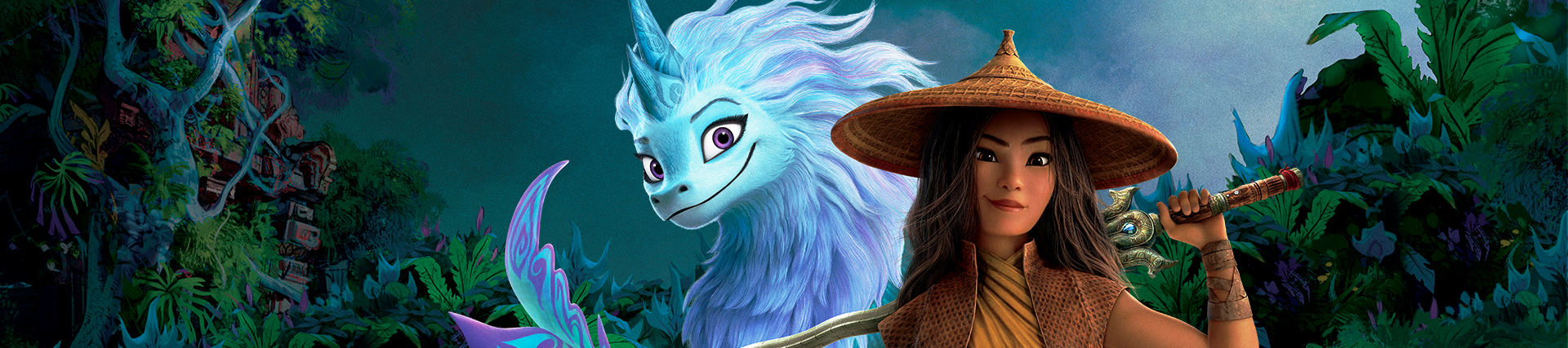 Raya and the dragon Sisu from Disney's Raya and the Last Dragon