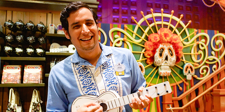 Cast member standing in EPCOT's Mexico Pavilion at Walt Disney World.