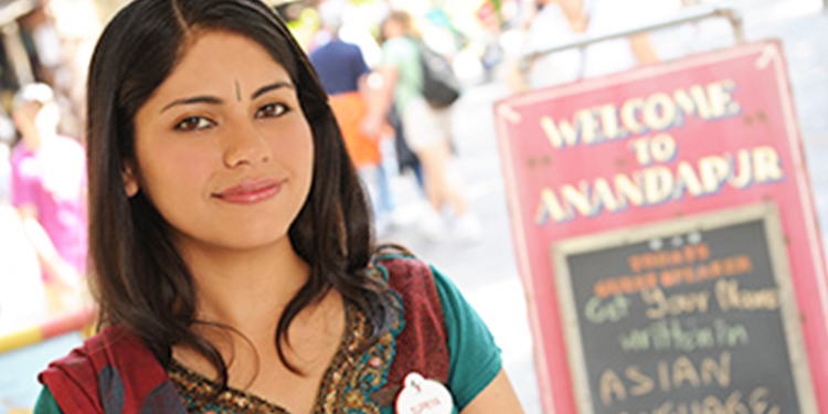 Cast member smiling