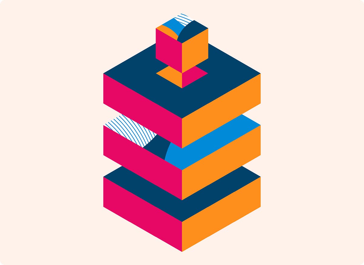 Illustration of stacked blocks