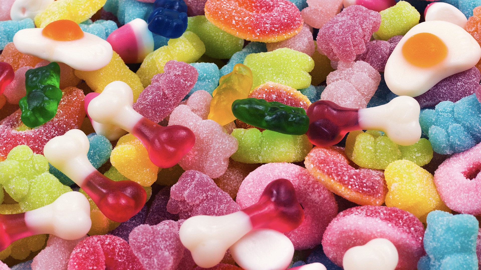 Assorted gummy candies