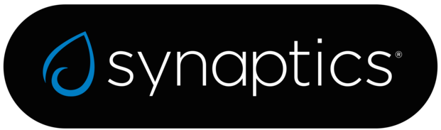 Synaptics logo black background