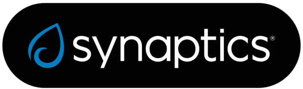 Synaptics logo black background