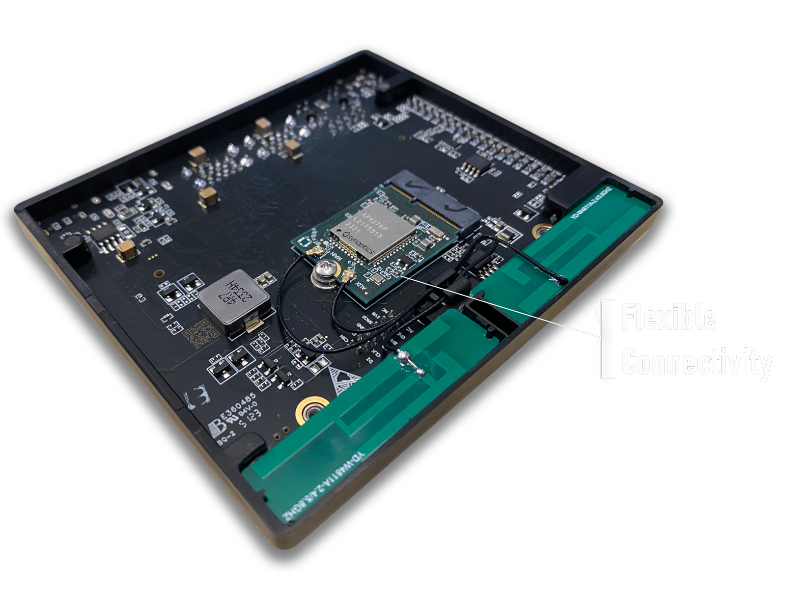 Astra Machina Foundation Series rear board showing wireless chip